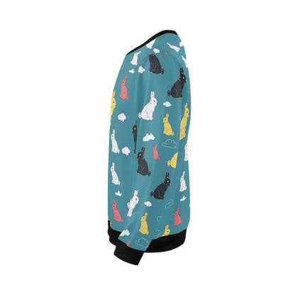 Rabbit Pattern Print Design RB014 Men Long Sleeve Sweatshirt