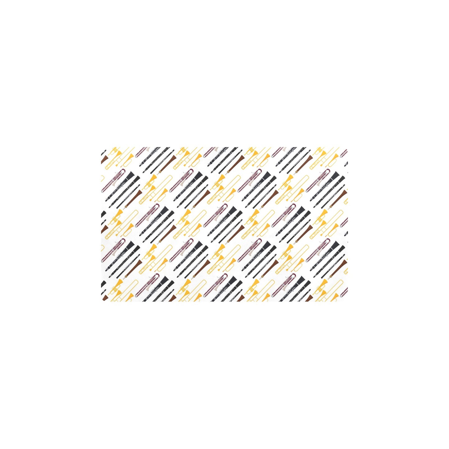 Clarinet Pattern Print Design 01 Kitchen Mat