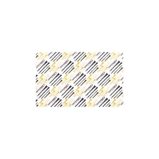 Clarinet Pattern Print Design 01 Kitchen Mat