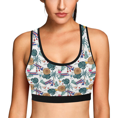 Aloha Hawaii Beach Pattern Print Design 04 Sports Bra