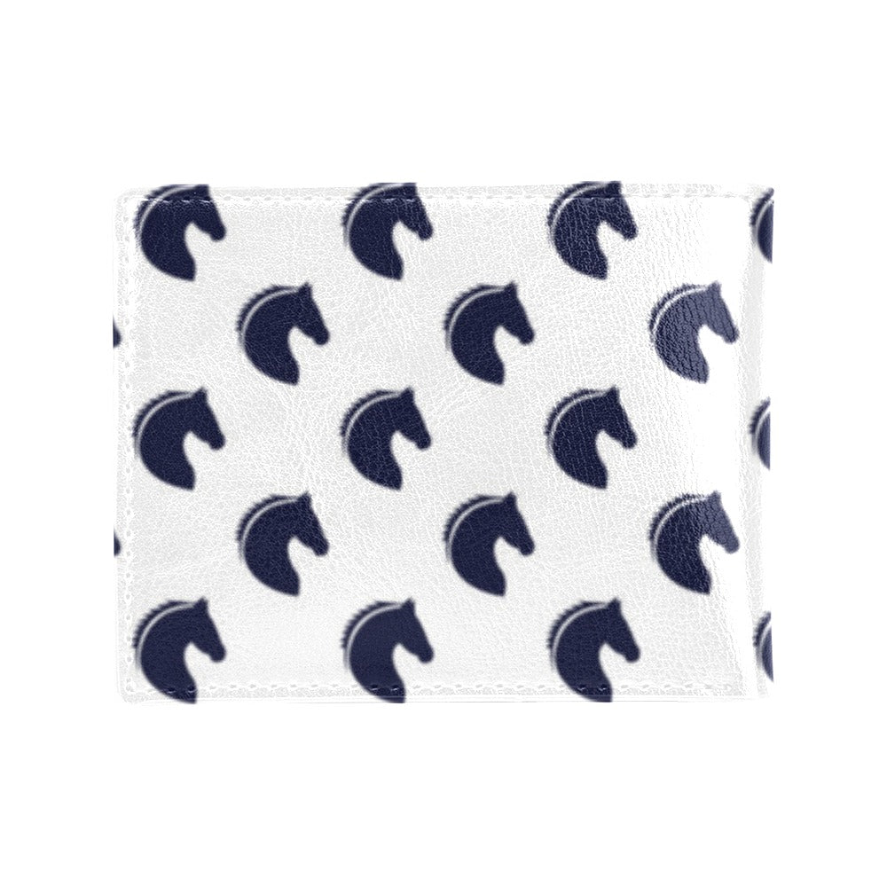 Horse Head Print Design LKS303 Men's ID Card Wallet