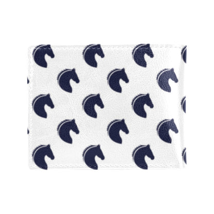 Horse Head Print Design LKS303 Men's ID Card Wallet