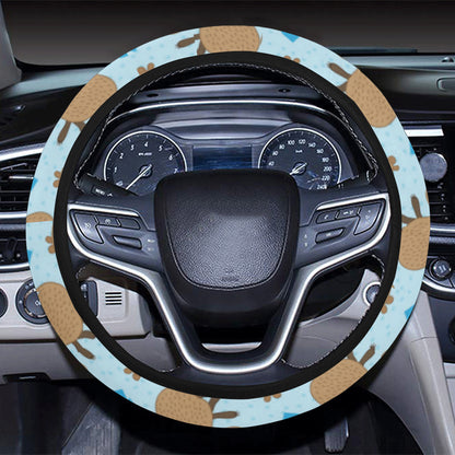 Capybara Pattern Print Design 01 Steering Wheel Cover with Elastic Edge