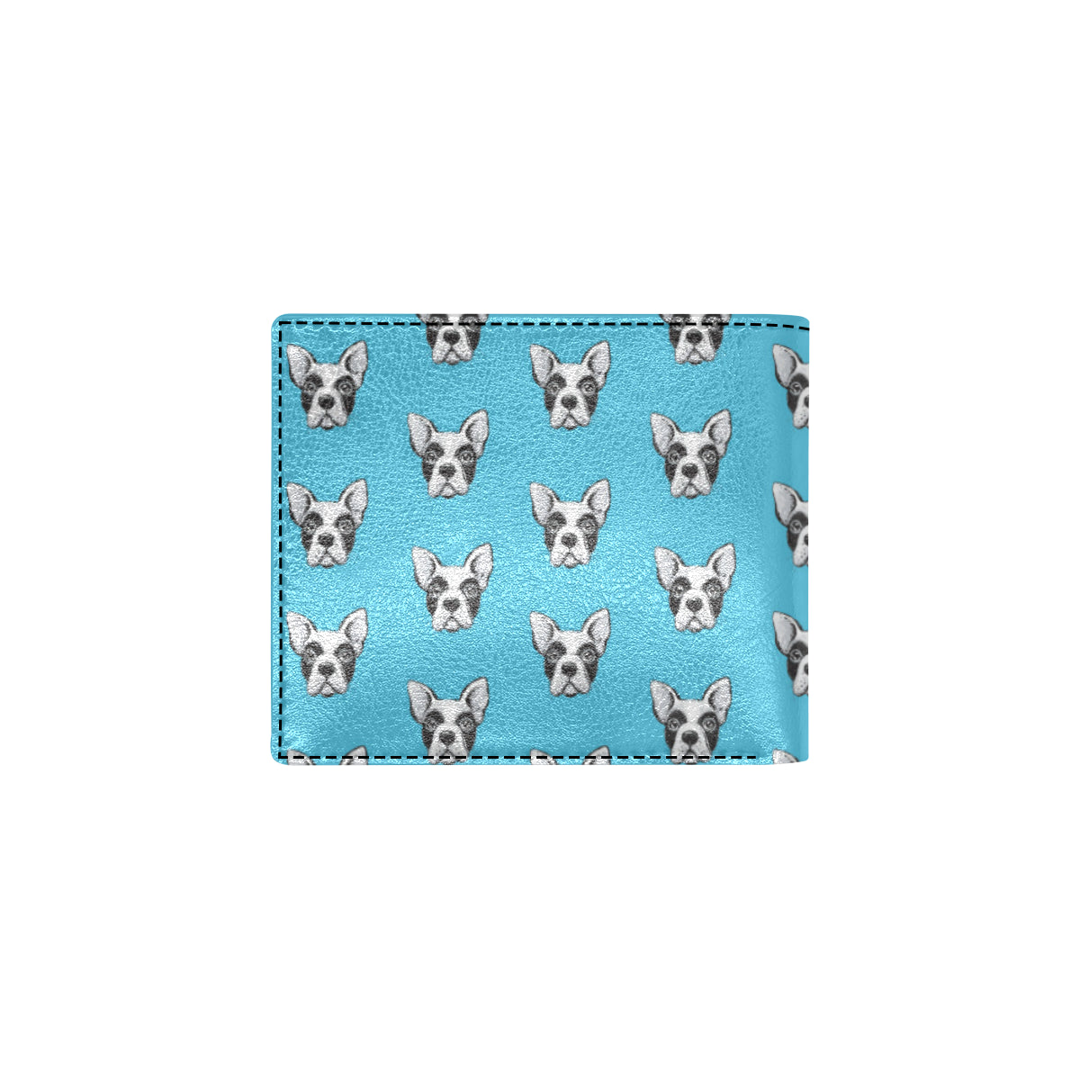 Boston Terrier Pattern Print Design 01 Men's ID Card Wallet