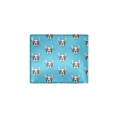 Boston Terrier Pattern Print Design 01 Men's ID Card Wallet