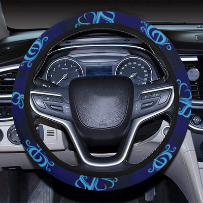 Music note Pattern Print Design A04 Steering Wheel Cover with Elastic Edge