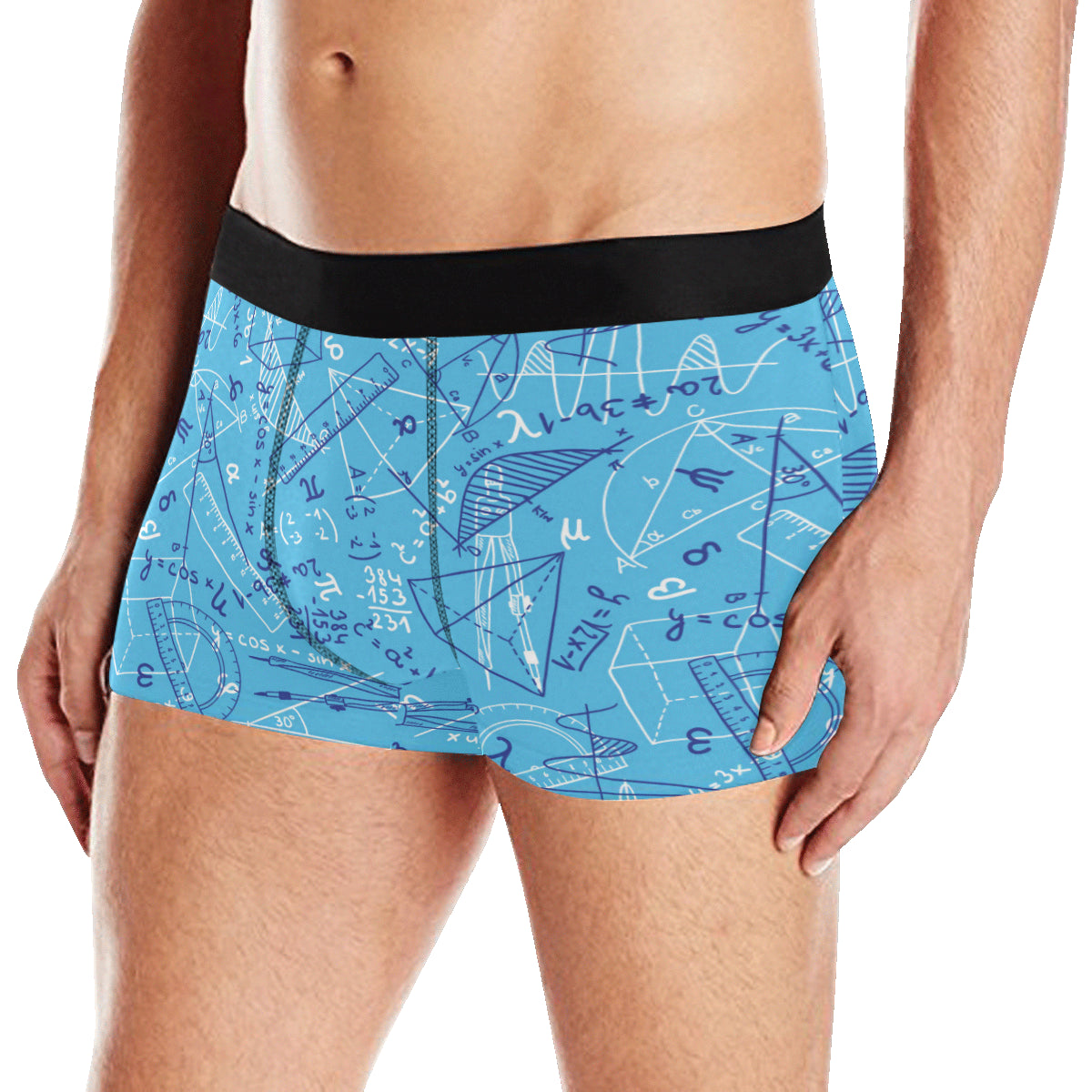 Math Pattern Print Design 02 Men's Boxer Briefs