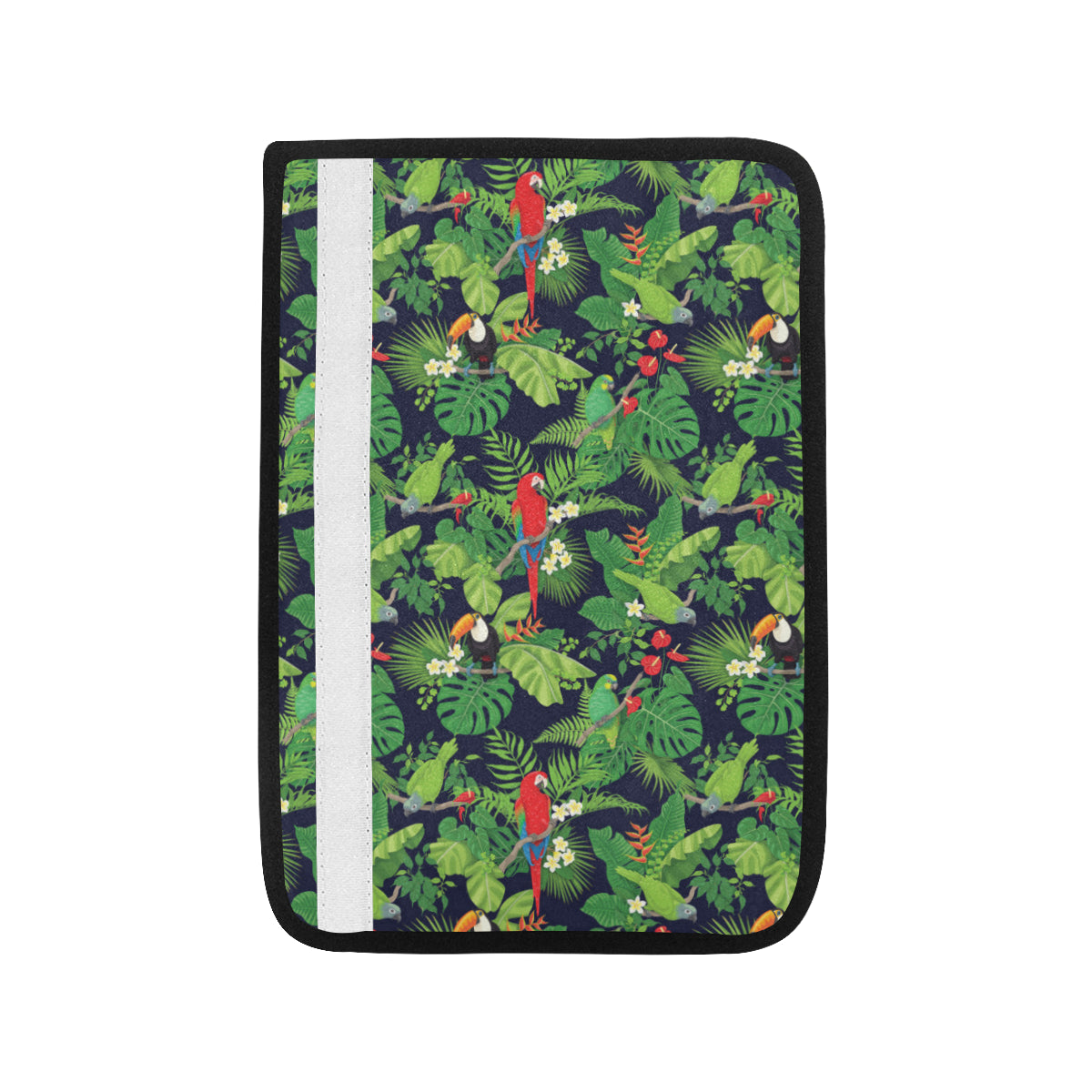 Rainforest Parrot Pattern Print Design A03 Car Seat Belt Cover
