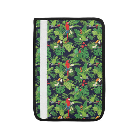 Rainforest Parrot Pattern Print Design A03 Car Seat Belt Cover