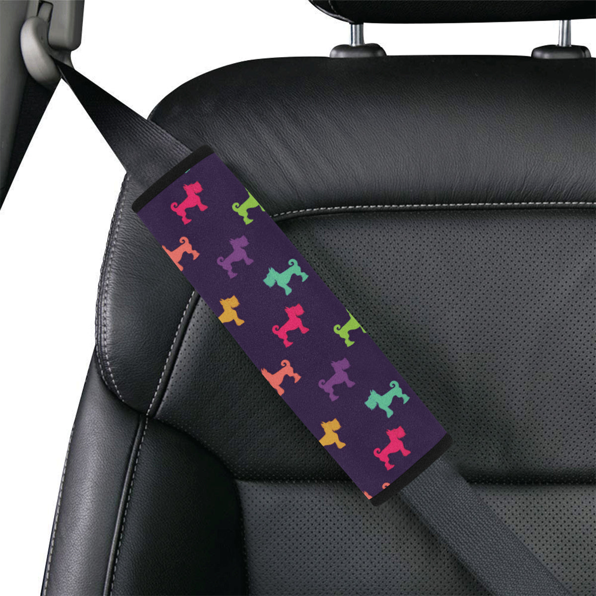 Schnauzers Pattern Print Design A05 Car Seat Belt Cover