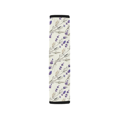 Lavender Pattern Print Design 01 Car Seat Belt Cover