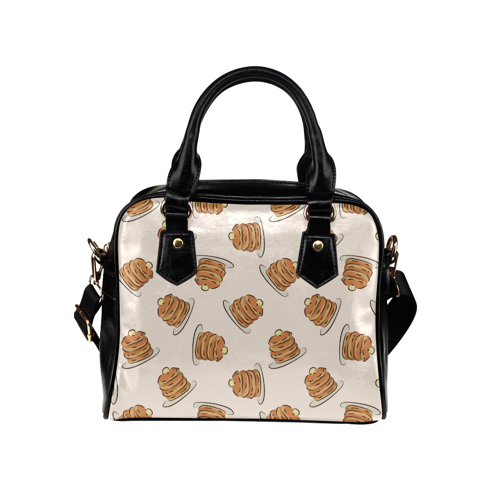 Pancake Pattern Print Design A01 Shoulder Handbag