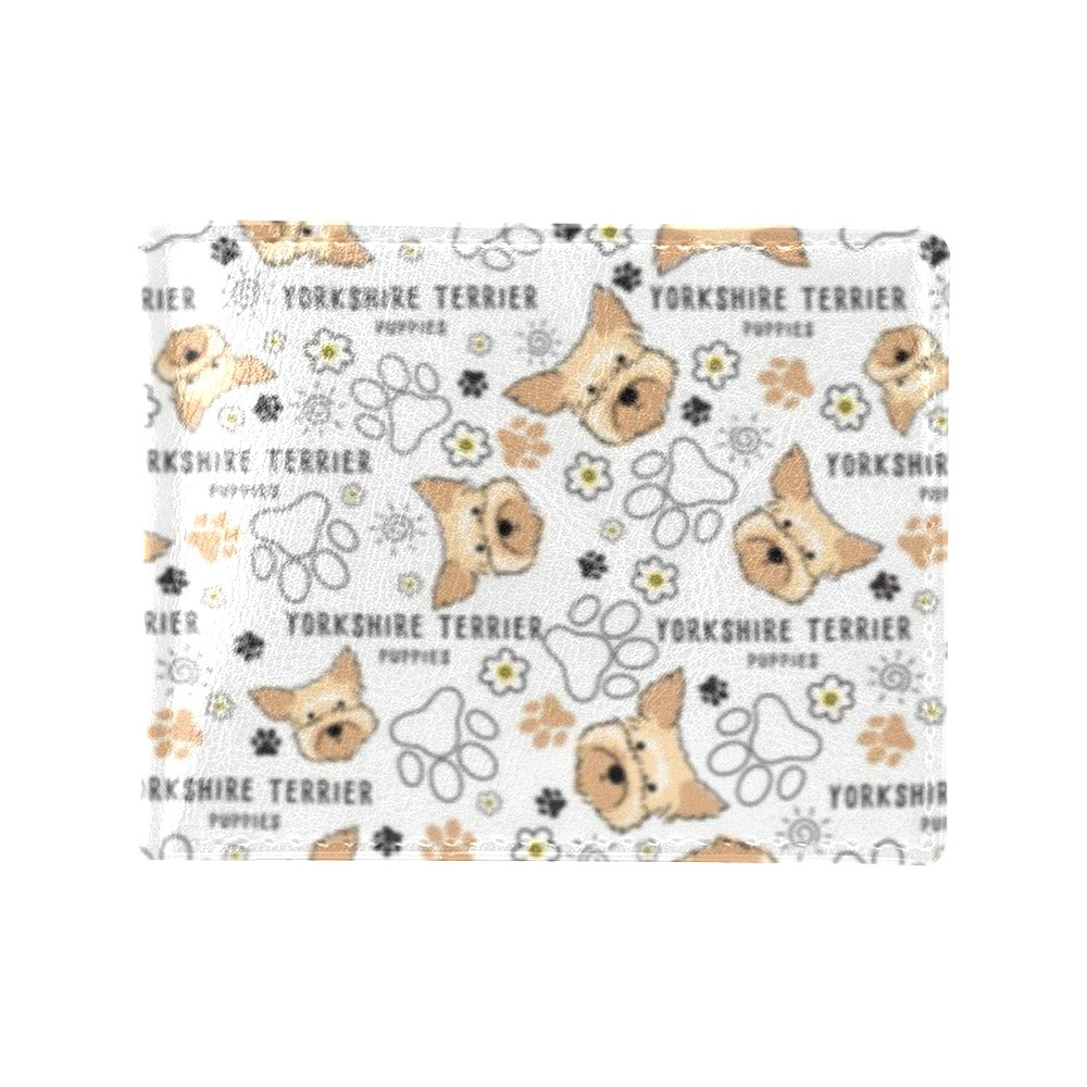 Yorkshire Terriers Print Design LKS308 Men's ID Card Wallet