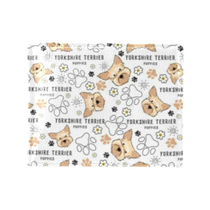 Yorkshire Terriers Print Design LKS308 Men's ID Card Wallet