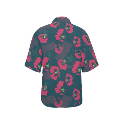 Morning Glory Pattern Print Design 01 Women's Hawaiian Shirt