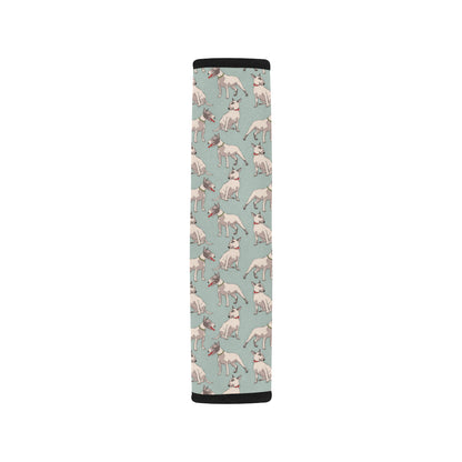 Bull Terrier Cute Print Pattern Car Seat Belt Cover