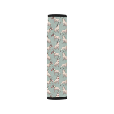 Bull Terrier Cute Print Pattern Car Seat Belt Cover