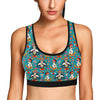 Day of the Dead Old School Girl Design Sports Bra