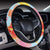 Hibiscus Pattern Print Design HB020 Steering Wheel Cover with Elastic Edge