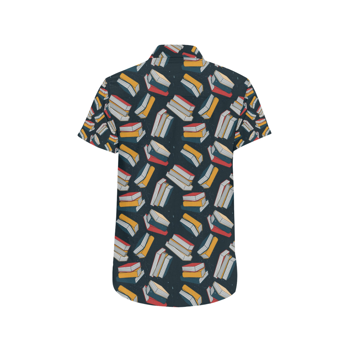 Book Pattern Print Design 07 Men's Short Sleeve Button Up Shirt