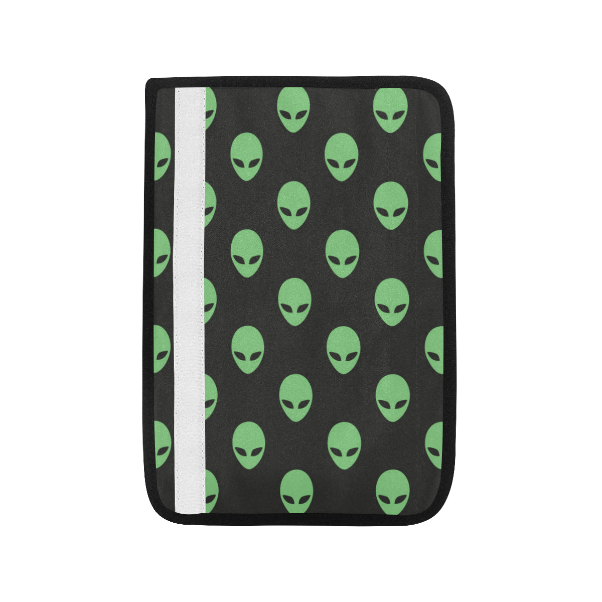 Alien Green Neon Pattern Print Design 01 Car Seat Belt Cover