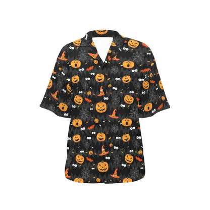Halloween Print Design LKS405 Women's Hawaiian Shirt