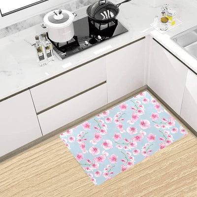 Orchid Pink Pattern Print Design OR01 Kitchen Mat