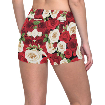 Rose Pattern Print Design RO06 Yoga Shorts