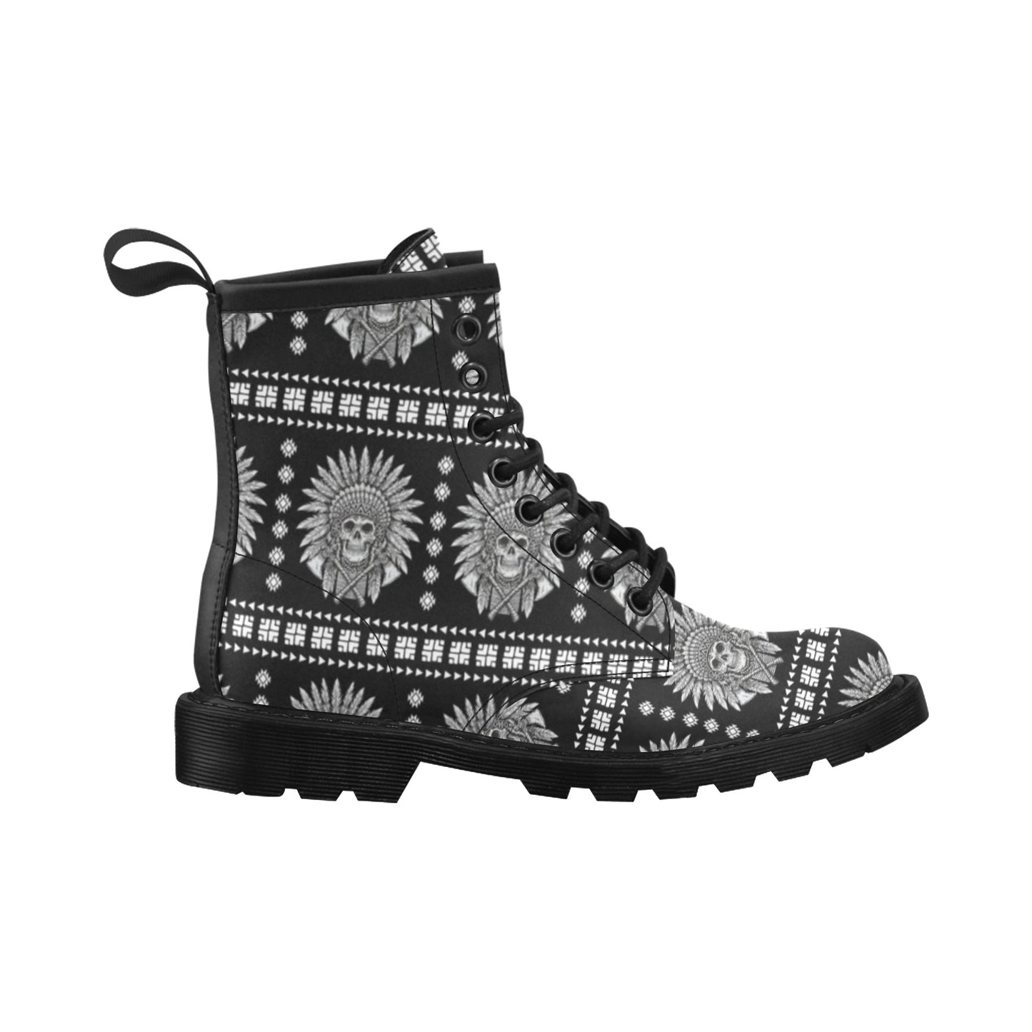 Native American Indian Skull Women's Boots