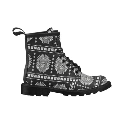 Native American Indian Skull Women's Boots