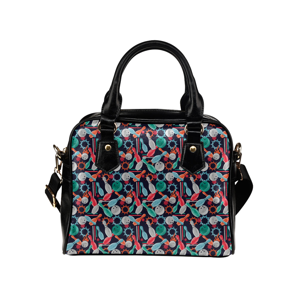 Bowling Pattern Print Design 08 Shoulder Handbag
