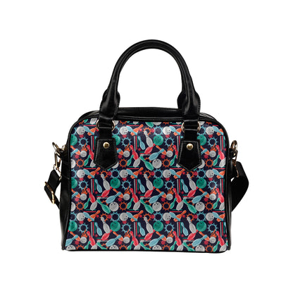 Bowling Pattern Print Design 08 Shoulder Handbag