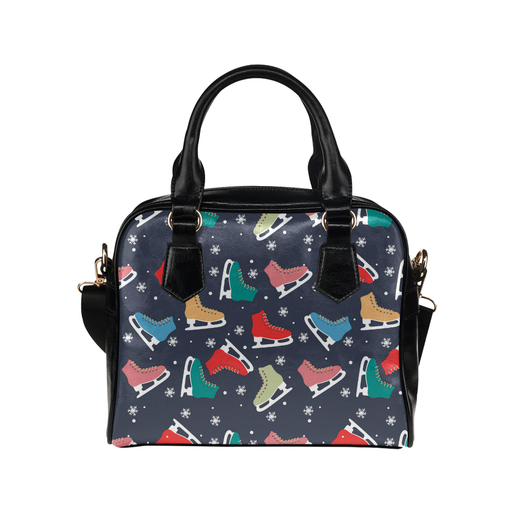 Ice Skate Pattern Print Design 04 Shoulder Handbag