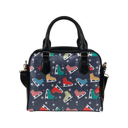 Ice Skate Pattern Print Design 04 Shoulder Handbag