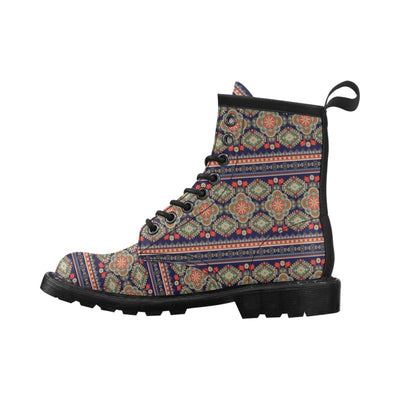 Ethnic Geometric Print Pattern Women's Boots