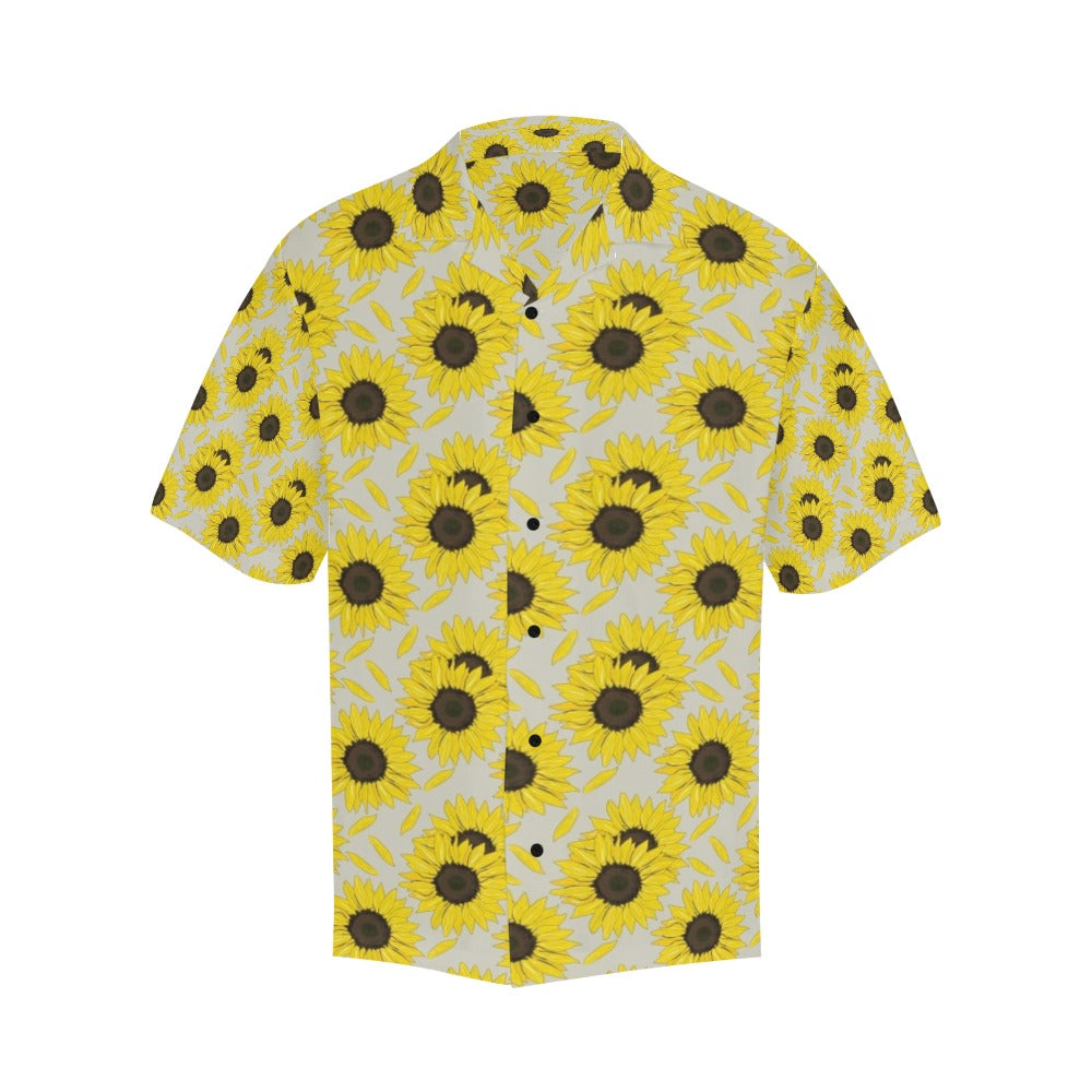 Sunflower Print Design LKS309 Men's Hawaiian Shirt