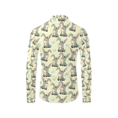 Donkey Baby Pattern Print Design 02 Men's Long Sleeve Shirt