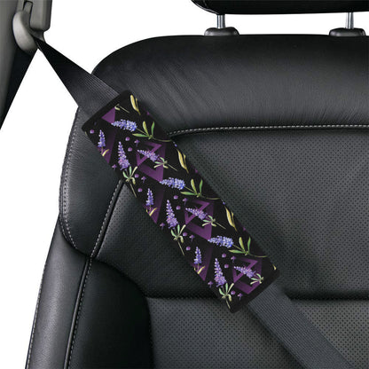 Lavender Pattern Print Design LV07 Car Seat Belt Cover