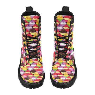 Cupcake Pattern Print Design CP02 Women's Boots