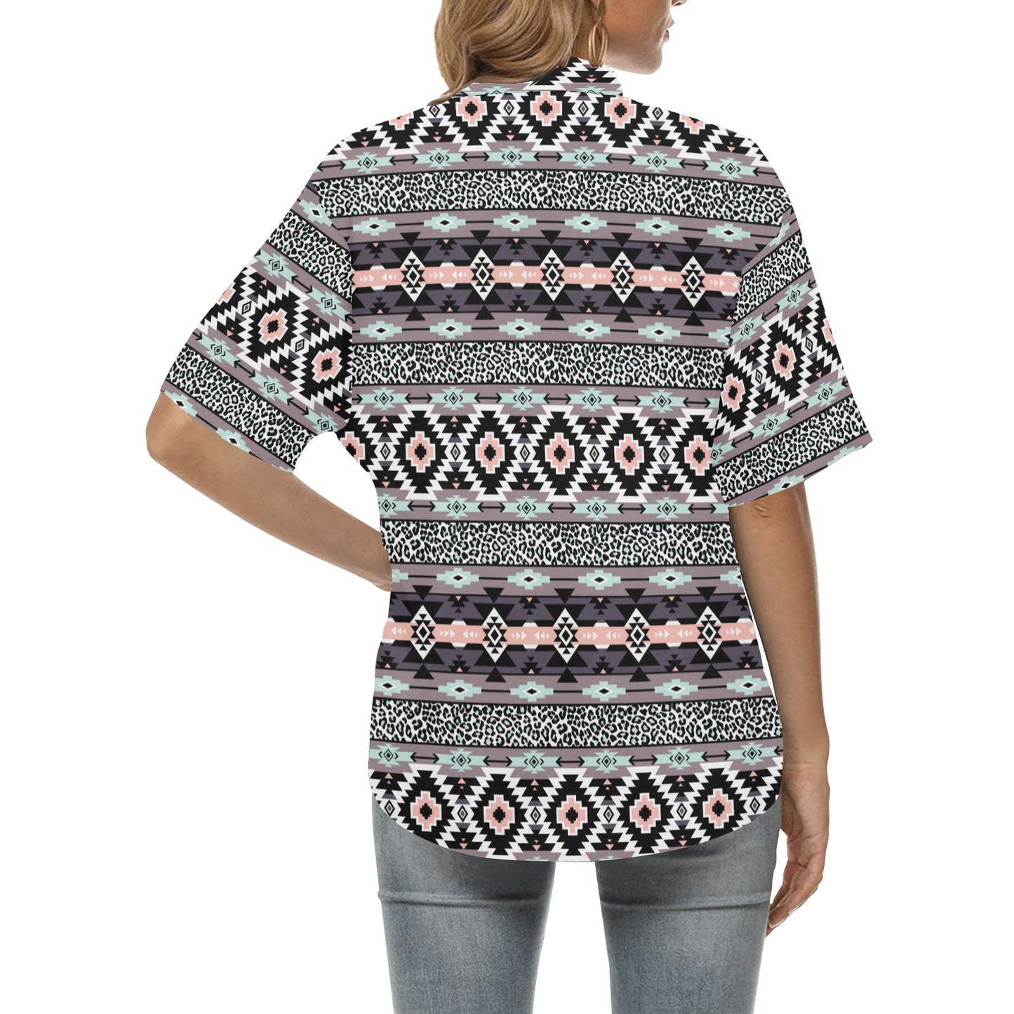 Safari Pattern Print Design LKS302 Women's Hawaiian Shirt