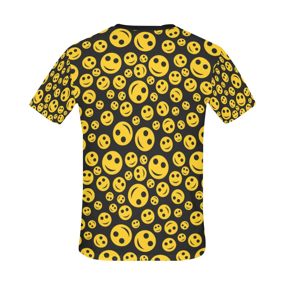 Smiley Face Emoji Print Design LKS304 Men's All Over Print T-shirt