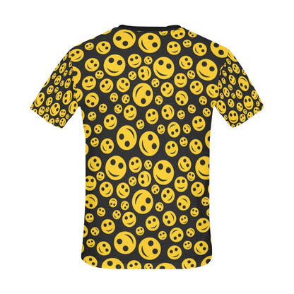 Smiley Face Emoji Print Design LKS304 Men's All Over Print T-shirt