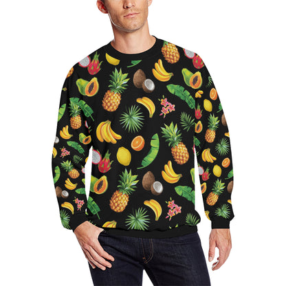 Tropical Fruits Pattern Print Design TF03 Men Long Sleeve Sweatshirt