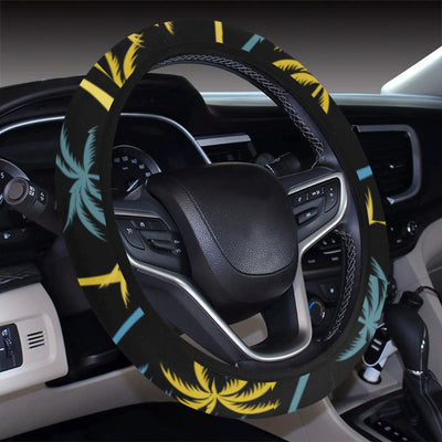 Palm Tree Pattern Steering Wheel Cover with Elastic Edge
