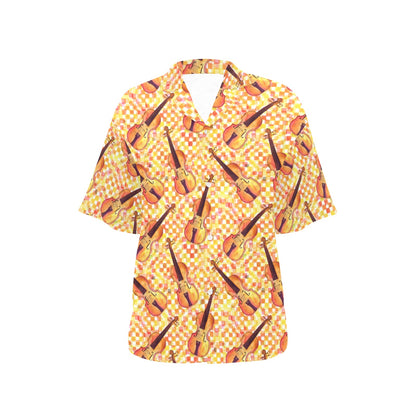 Violin Pattern Print Design 03 Women's Hawaiian Shirt