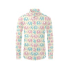 Elephant Baby Pastel Print Pattern Men's Long Sleeve Shirt