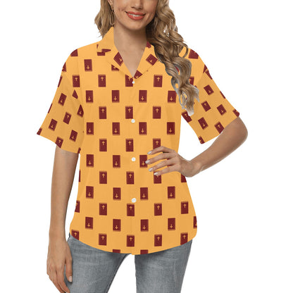 Bible Pattern Print Design 05 Women's Hawaiian Shirt