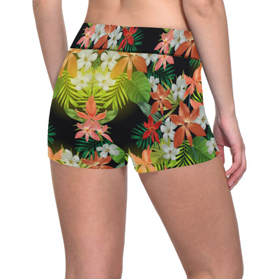 Amaryllis Pattern Print Design AL07 Yoga Shorts