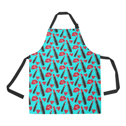 Lipstick Pattern Print Design LT02 Apron with Pocket