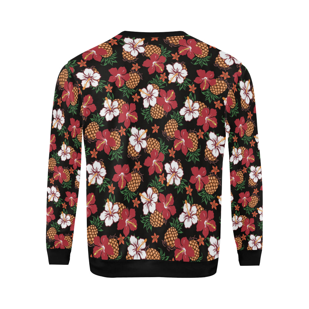 Hawaiian Themed Pattern Print Design H013 Men Long Sleeve Sweatshirt